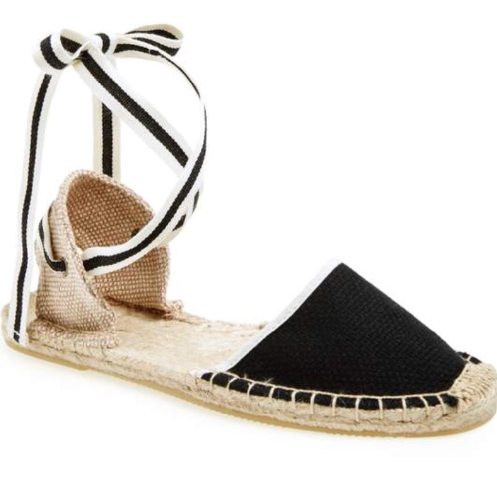 Soludos Original Lace Up Espadrille Sandal Black